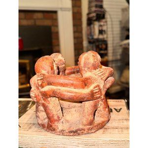 Mexican Pottery Circle of Friends Candle Holder
